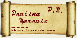 Paulina Maravić vizit kartica